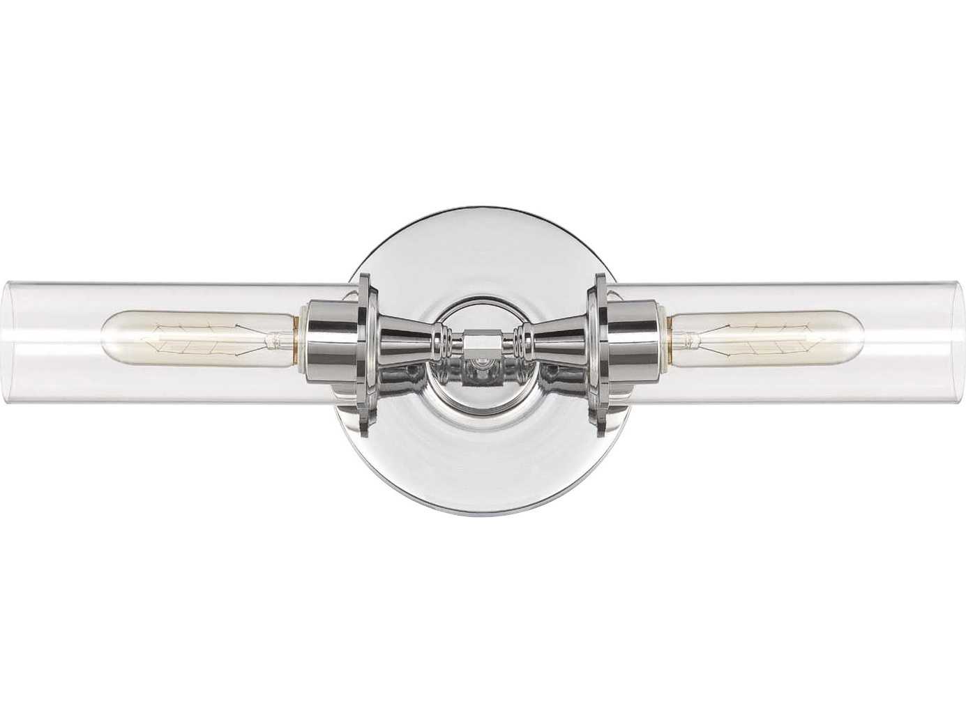 Craftmade Modina 2-Light Chrome Glass Vanity Light