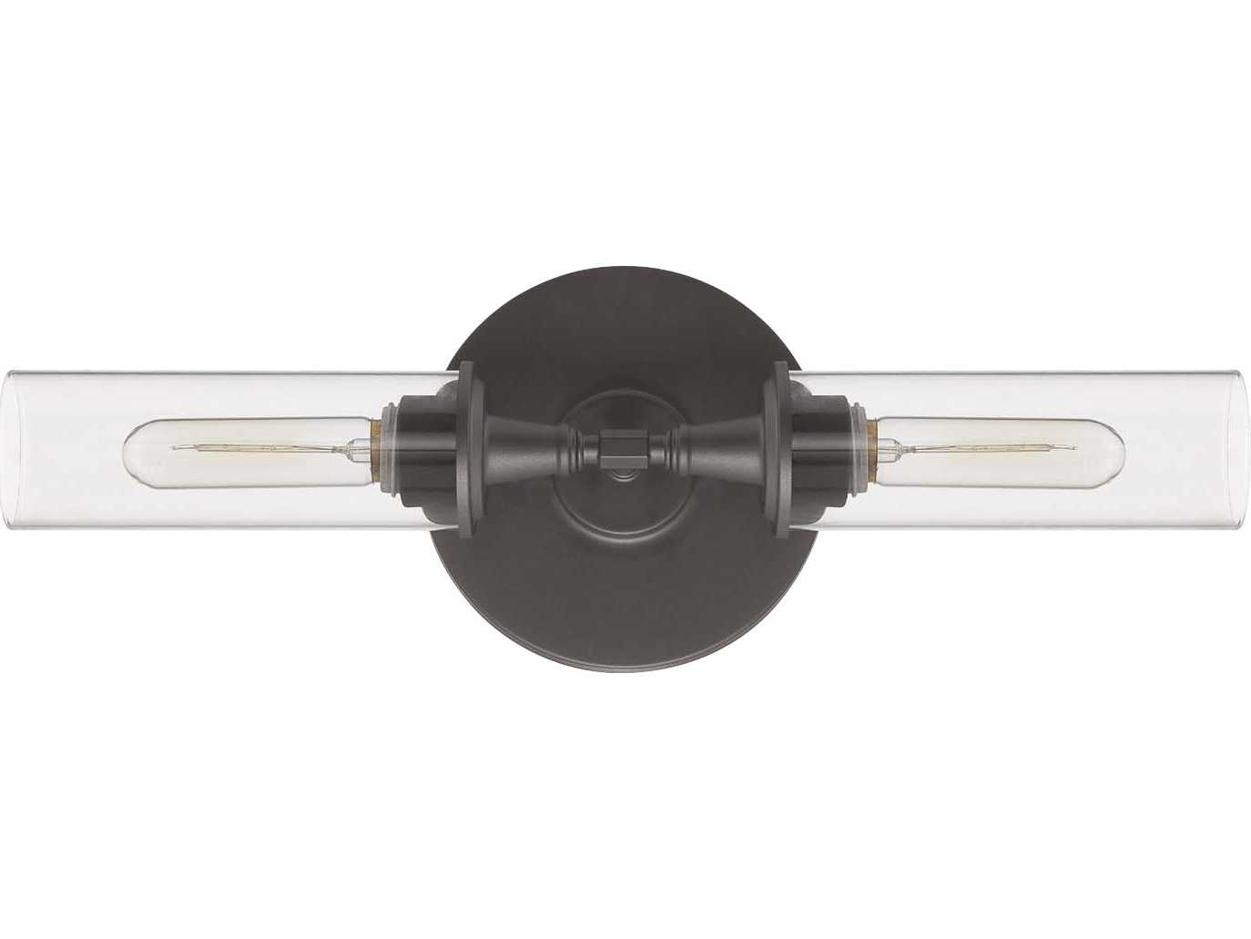 Craftmade Modina 2-Light Espresso Brown Glass Vanity Light