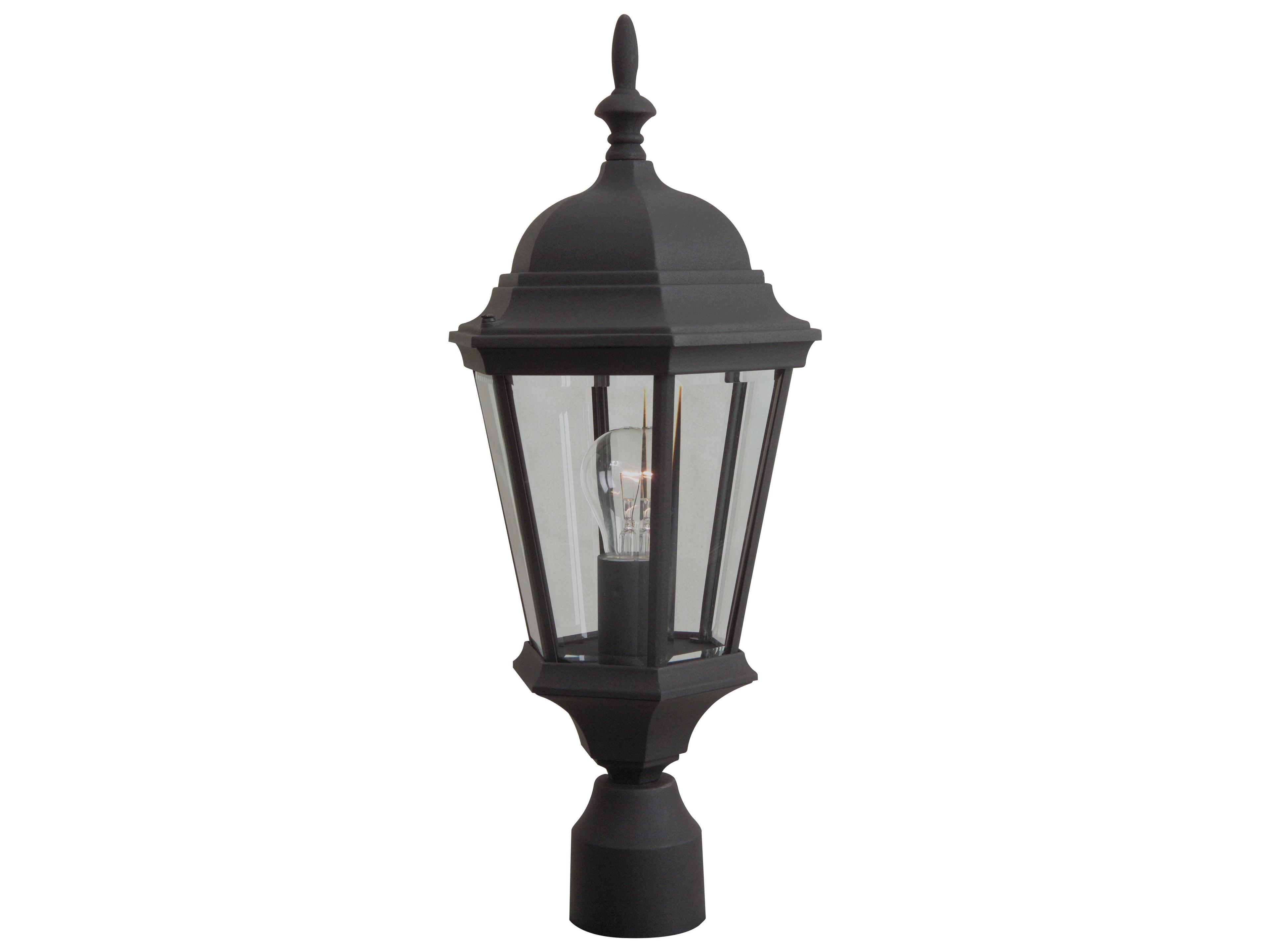 Craftmade Straight Glass Outdoor Post Light