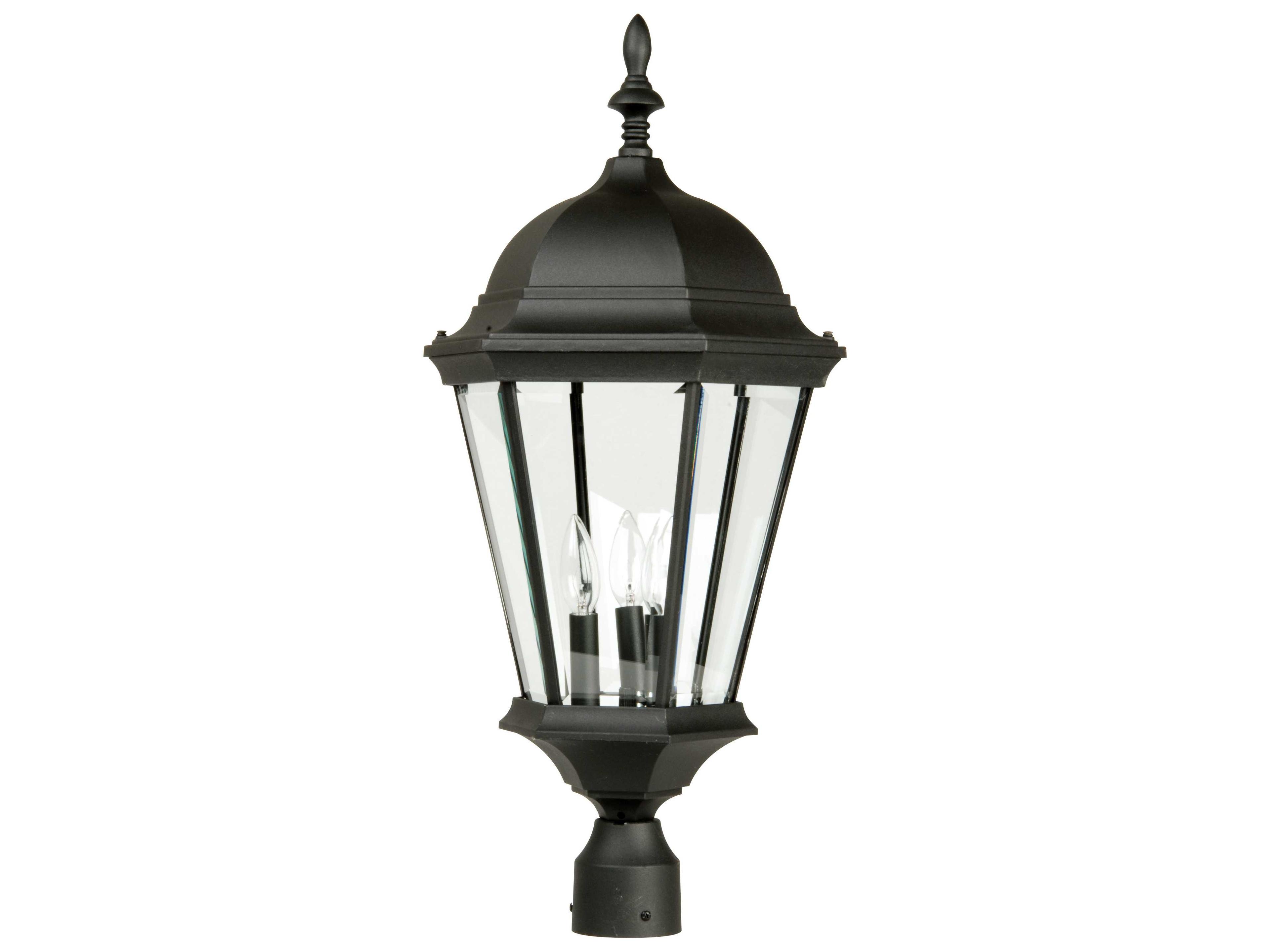 Craftmade Straight Glass Outdoor Post Light