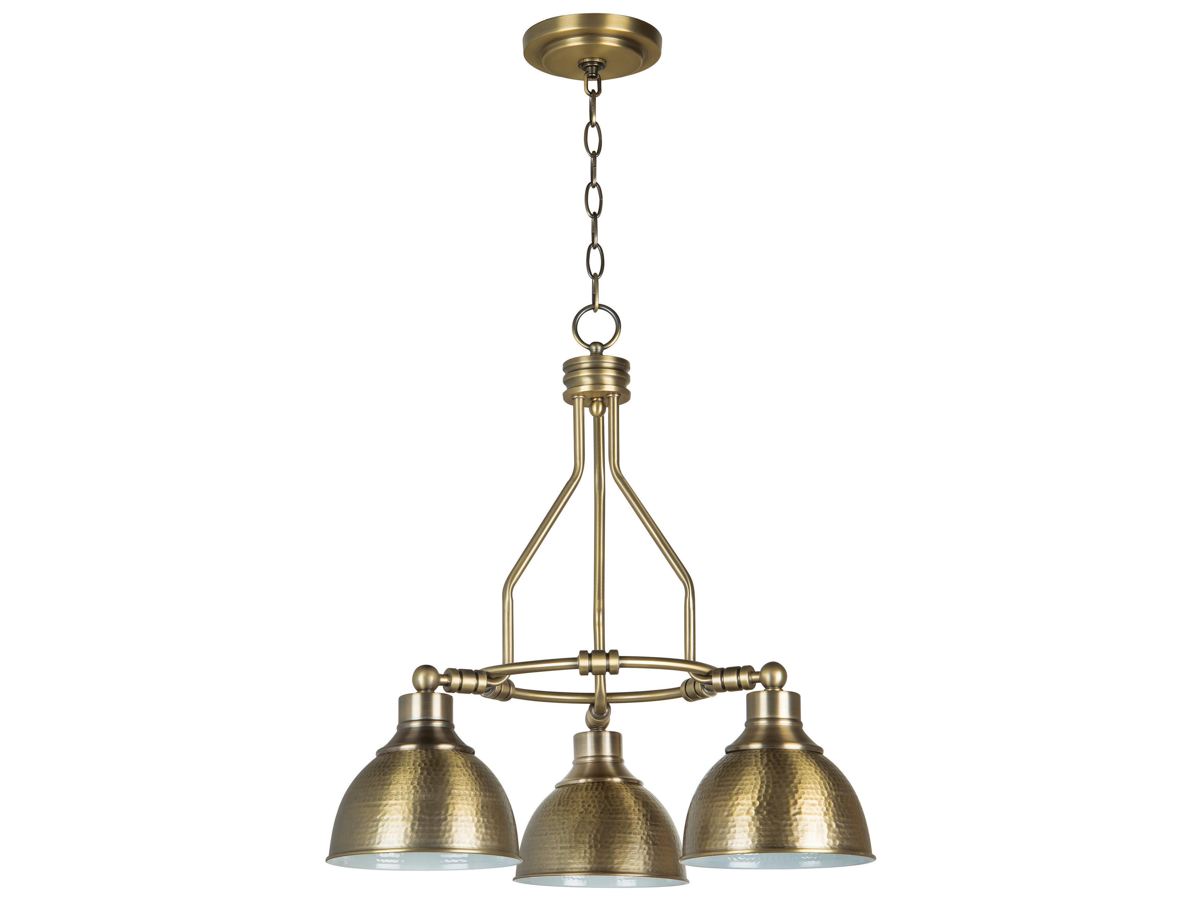 Craftmade Timarron 3-Light Legacy Brass Bowl Dome Chandelier