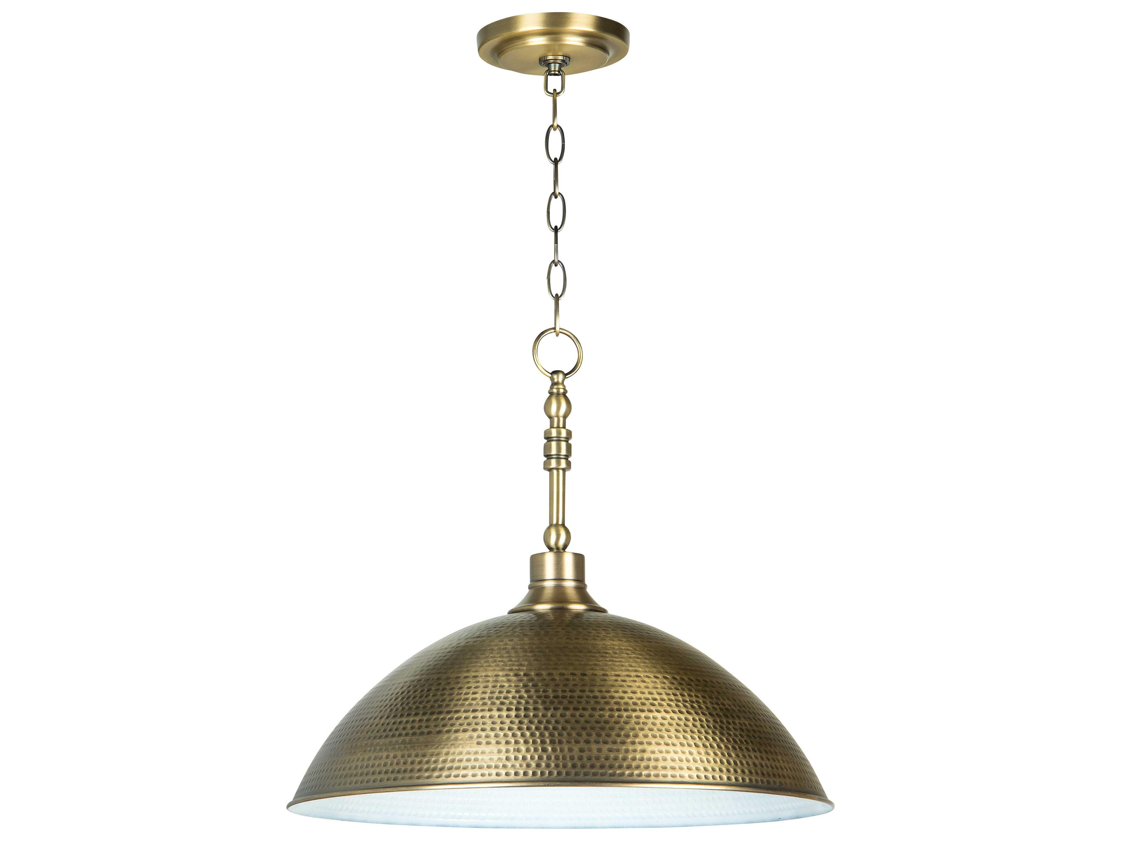 Craftmade Timarron 1-Light Legacy Brass Bowl Dome Pendant