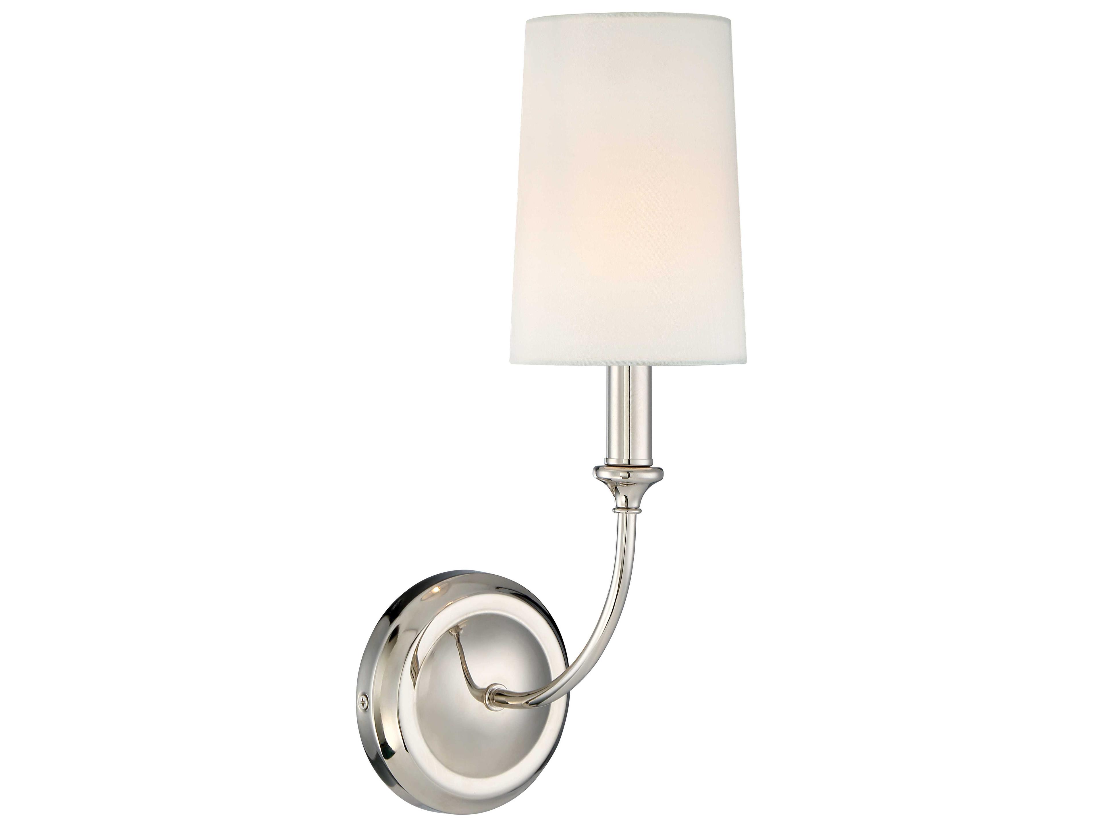Crystorama Sylvan 1-Light Polished Nickel Wall Sconce