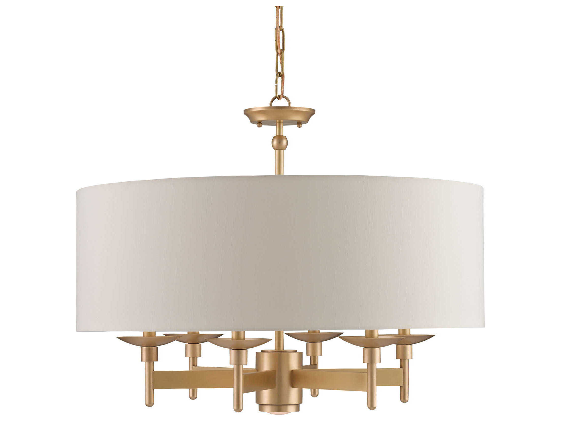 Luxecor Vistas 7-Light Antique Brass Candelabra Drum Chandelier