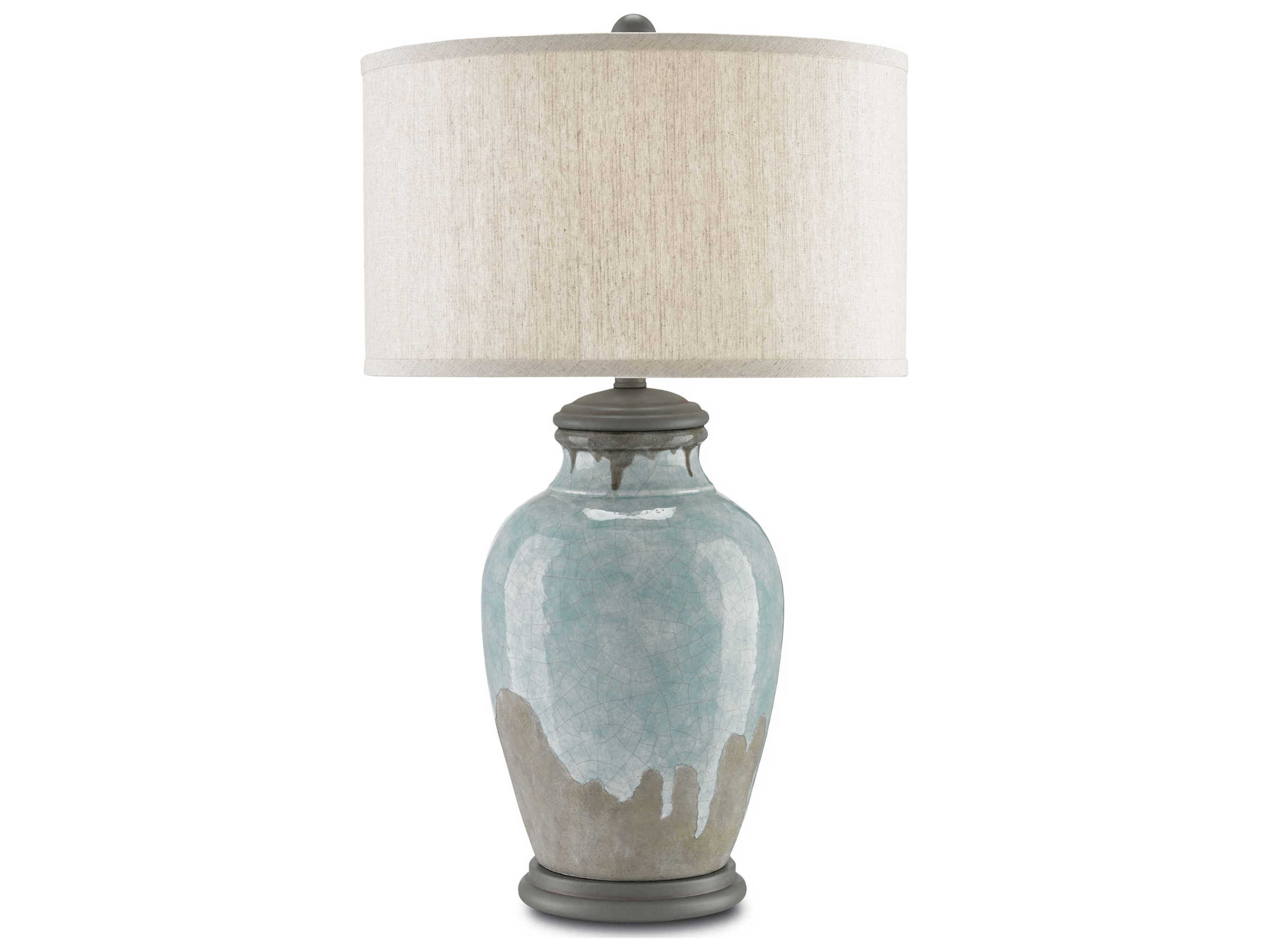Luxecor Vistas Blue Green Gray Table Lamp