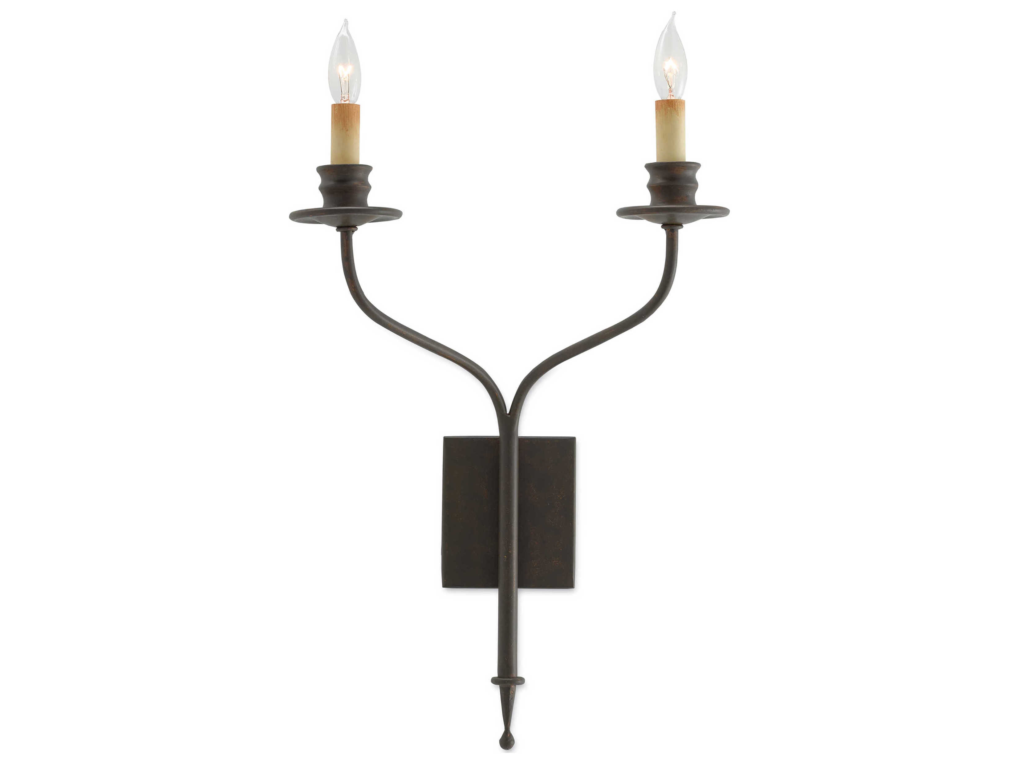 Currey & Company Highlight Bronze Gold Wall Sconce
