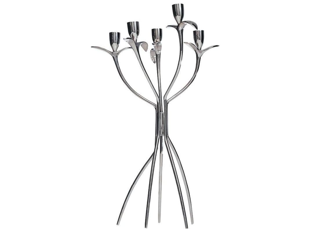 Driade Antonietta Polished Nickel Brass Five-Branched Candleholder
