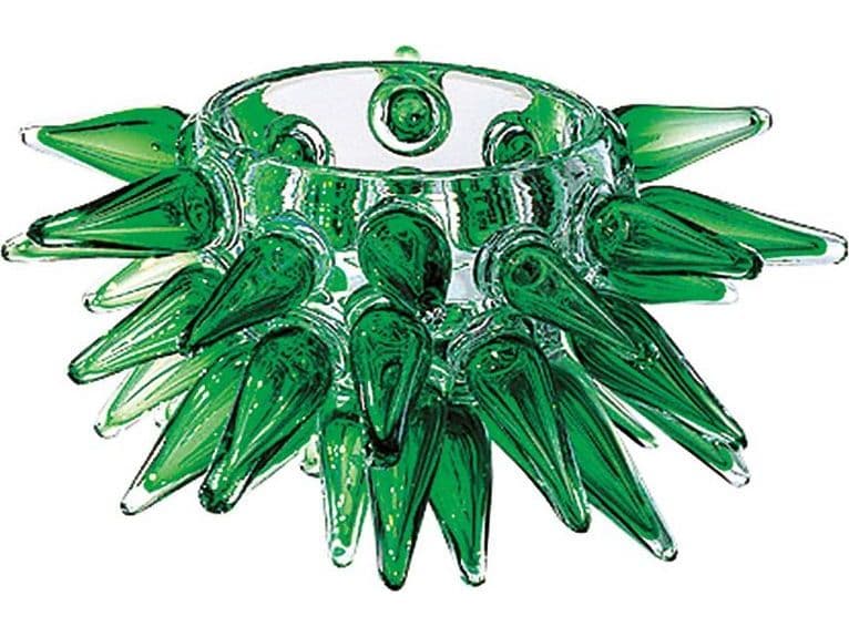Driade Borek Sipek Pino Clear And Green Glass Centerpiece