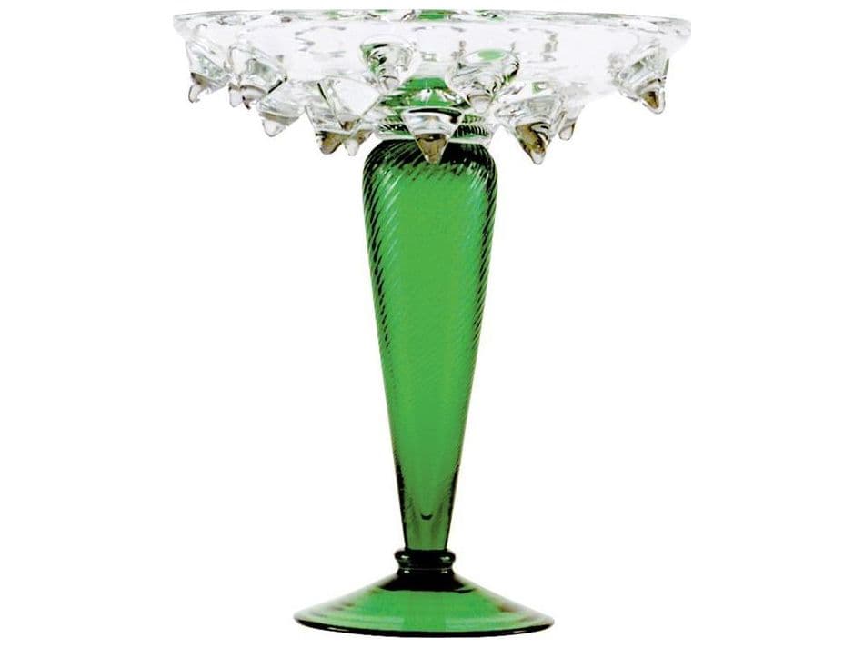 Driade Borek Sipek Tristano Clear Glass And Green Fruit Stand