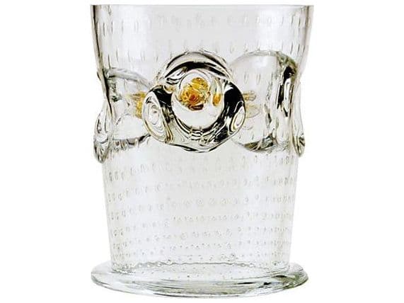 Driade Borek Sipek Albaret Clear Glass Vase With Amber Accents