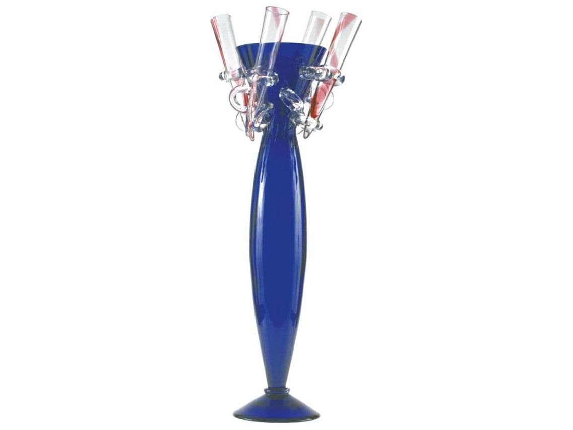 Driade Borek Sipek Amarillide Blue And Clear Glass Vase