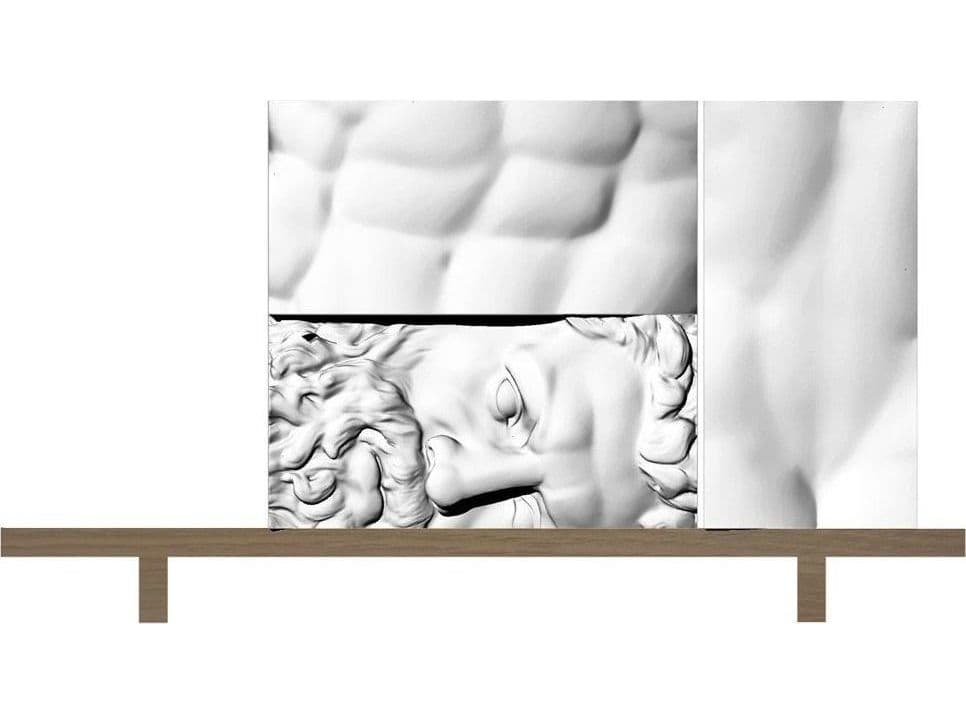 Driade Ercole E Afrodite By Lab 80" Oak Wood Sideboard