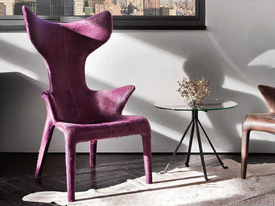 Driade Lou Read By Phillippe Starck Leather Accent Chair