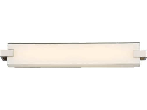 dweLED by WAC Lighting Bliss 1-Light Polished Nickel Glass LED Vanity Light