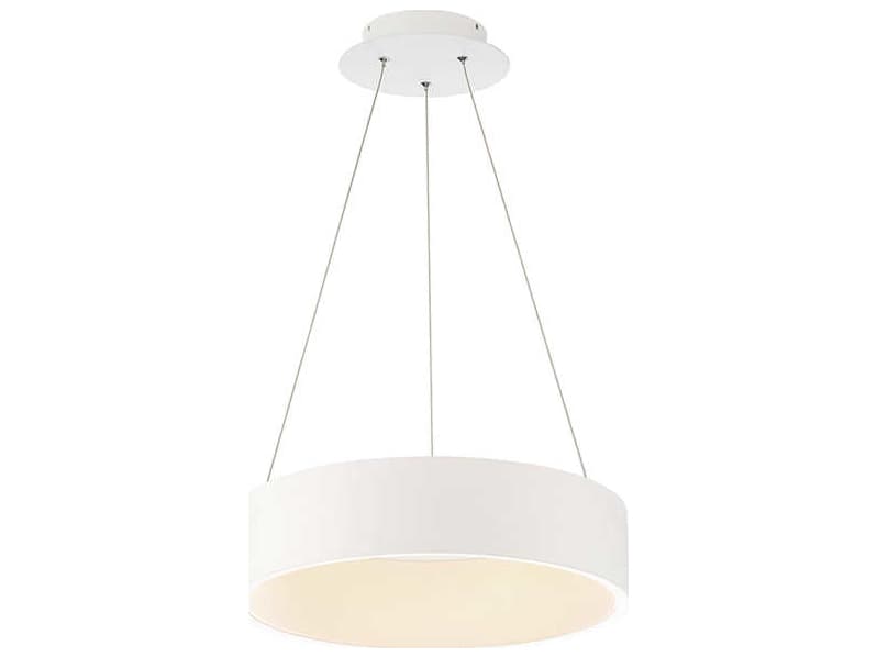dweLED by WAC Lighting Corso 1-Light White LED Drum Pendant