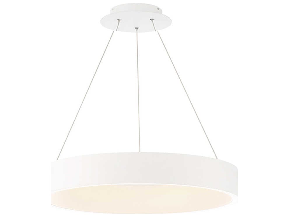 dweLED by WAC Lighting Corso 1-Light White LED Round Pendant