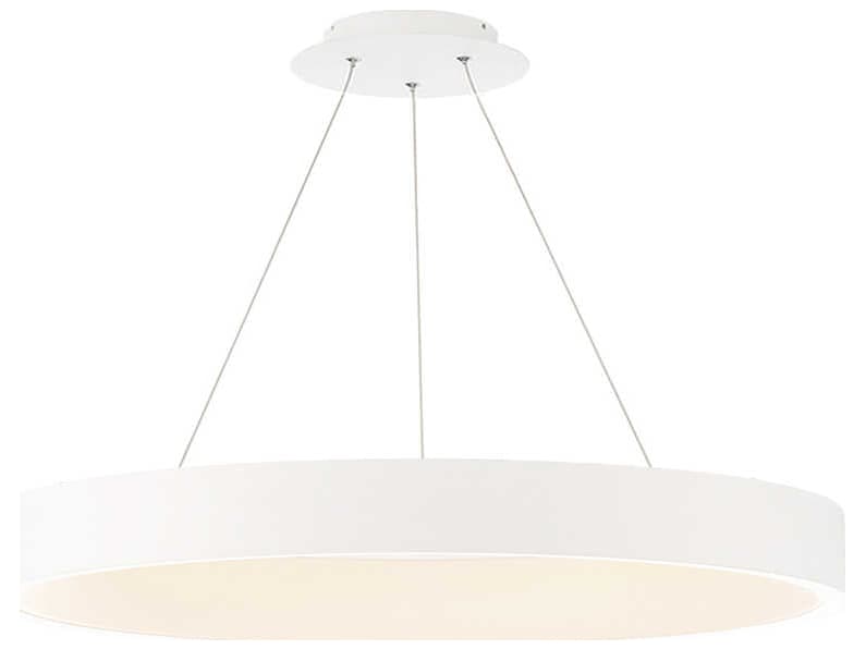 dweLED by WAC Lighting Corso 1-Light White LED Round Pendant