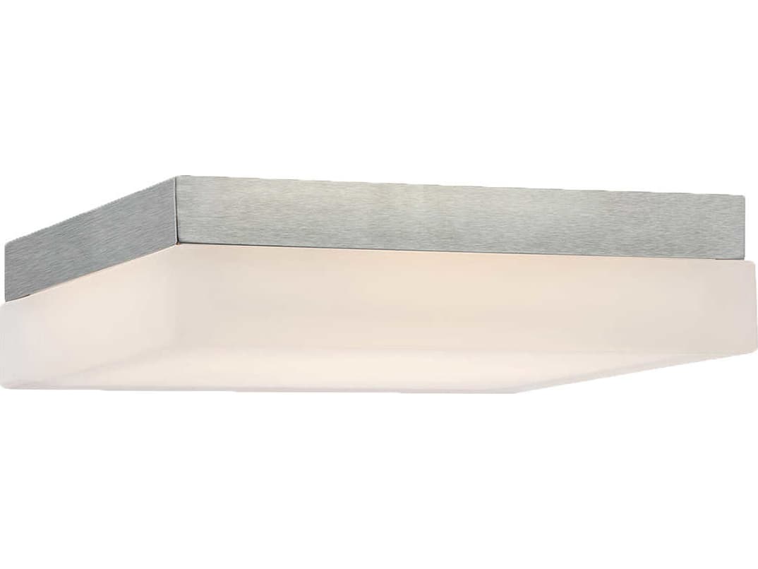 dweLED by WAC Lighting Dice 1-Light Brushed Nickel Glass LED Geometric Flush Mount