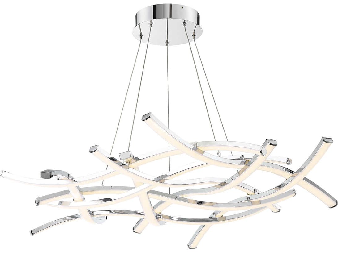 dweLED by WAC Lighting Divergence 9-Light Chrome LED Pendant