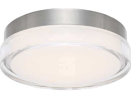 dweLED by WAC Lighting Dot 1-Light Stainless Steel LED Round Flush Mount