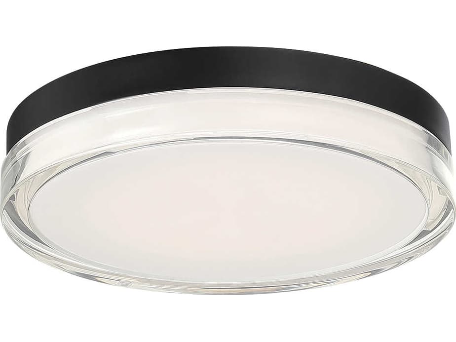 dweLED by WAC Lighting Dot 1-Light Black LED Round Flush Mount