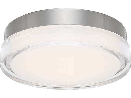 dweLED by WAC Lighting Dot 1-Light Stainless Steel LED Round Flush Mount