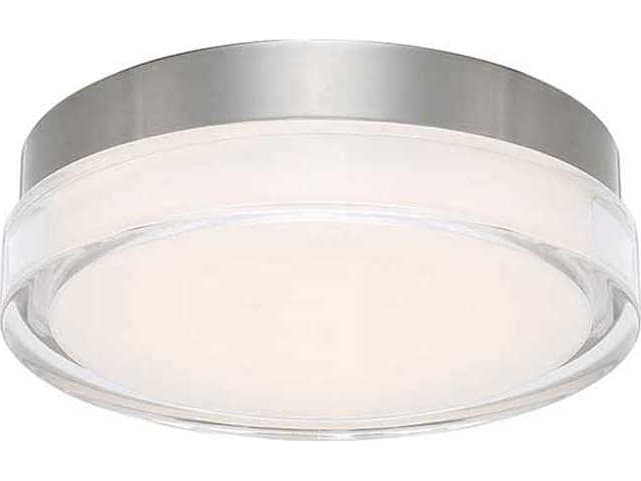 dweLED by WAC Lighting Dot 1-Light Stainless Steel LED Round Flush Mount