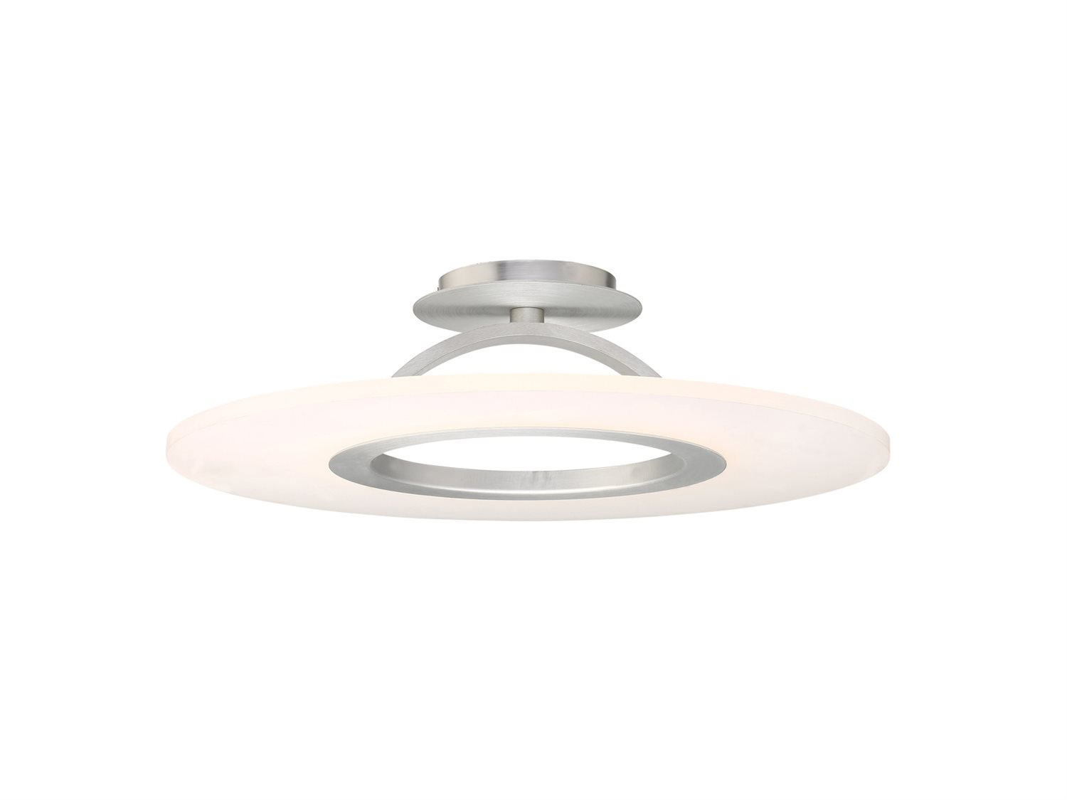 dweLED by WAC Lighting Elektron 1-Light Brushed Aluminum Nickel LED Linear Round Pendant