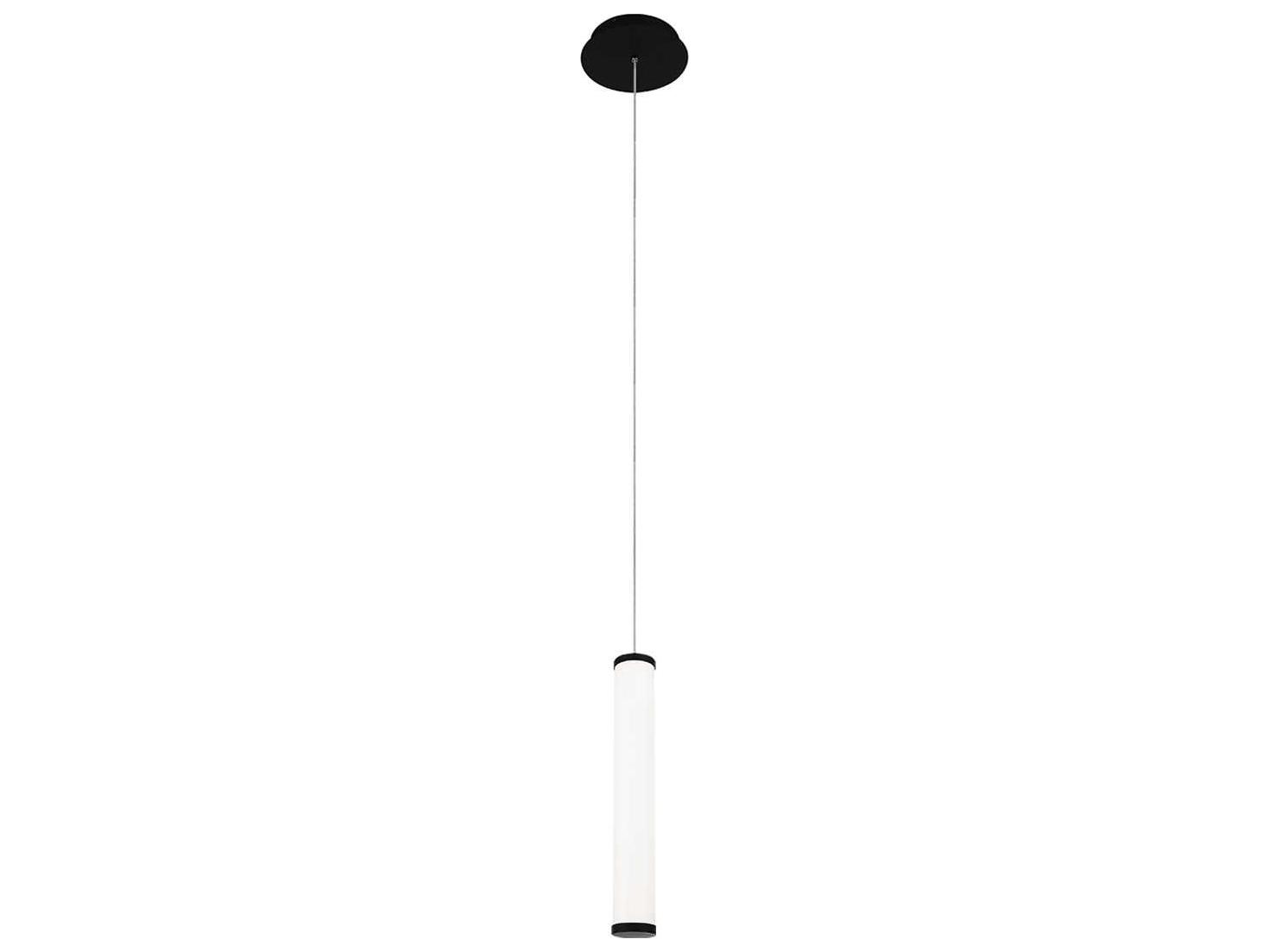 dweLED by WAC Lighting Flare 1-Light Black LED Cylinder Mini Pendant