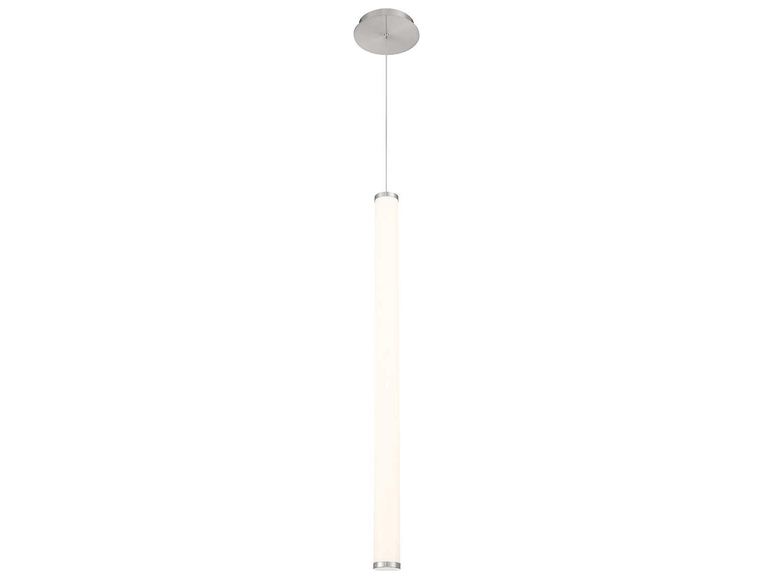 dweLED by WAC Lighting Flare 1-Light Brushed Nickel LED Cylinder Mini Pendant
