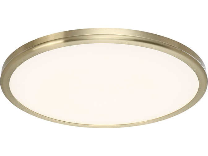 dweLED by WAC Lighting Geos 1-Light Brass LED Round Flush Mount