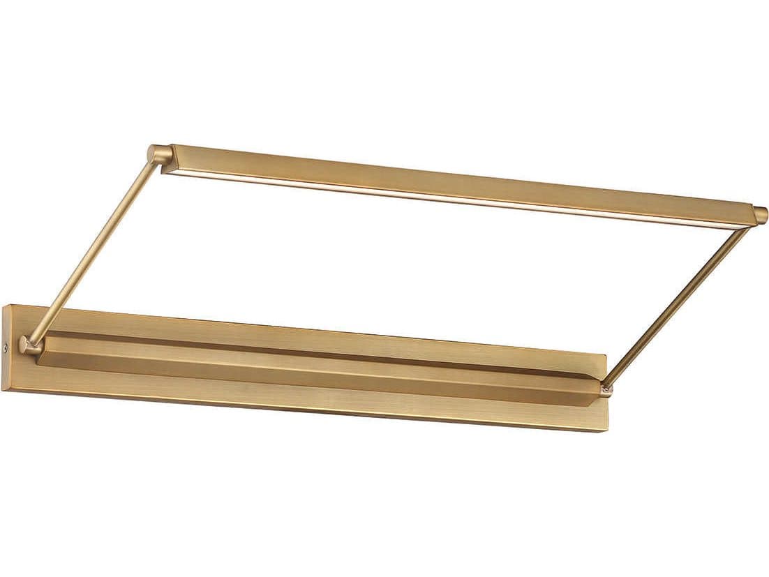 dweLED by WAC Lighting Hudson 1-Light Aged Brass LED Picture Light