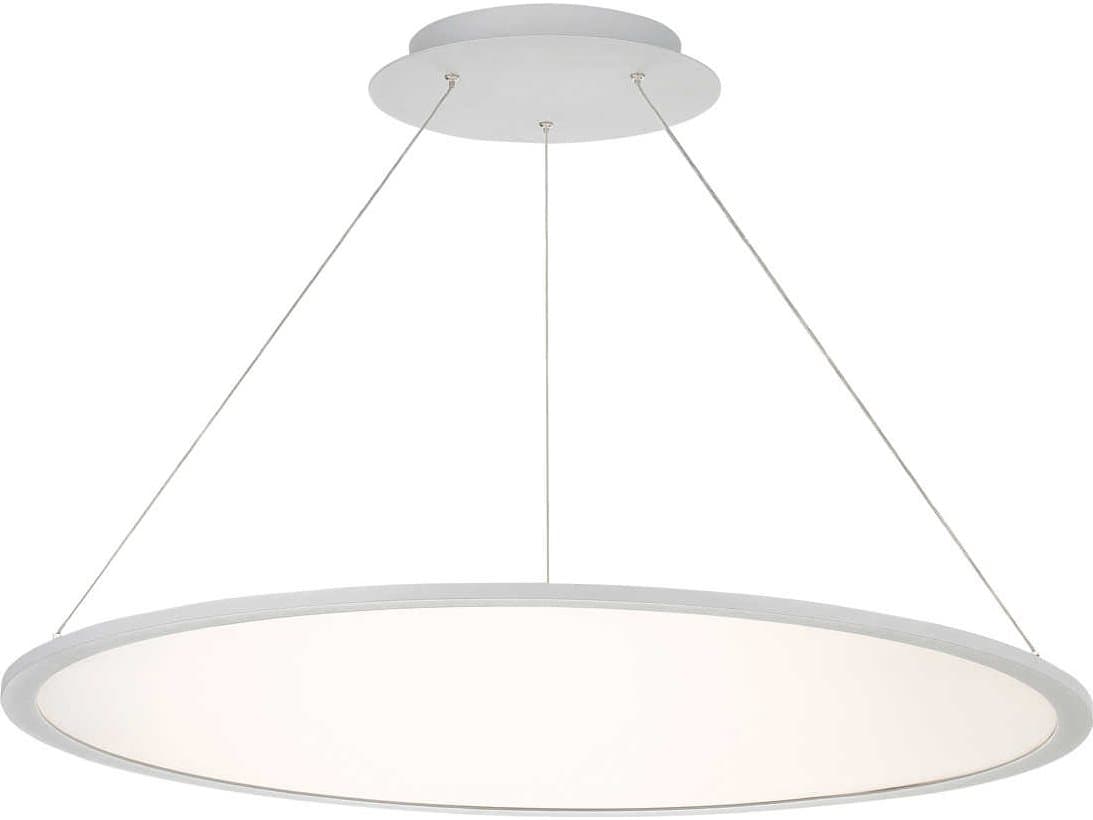 dweLED by WAC Lighting Illusion 1-Light Titanium Silver LED Linear Round Pendant