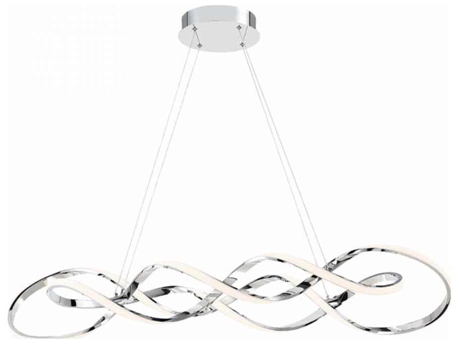 dweLED by WAC Lighting Interlace 1-Light Chrome LED Island Pendant
