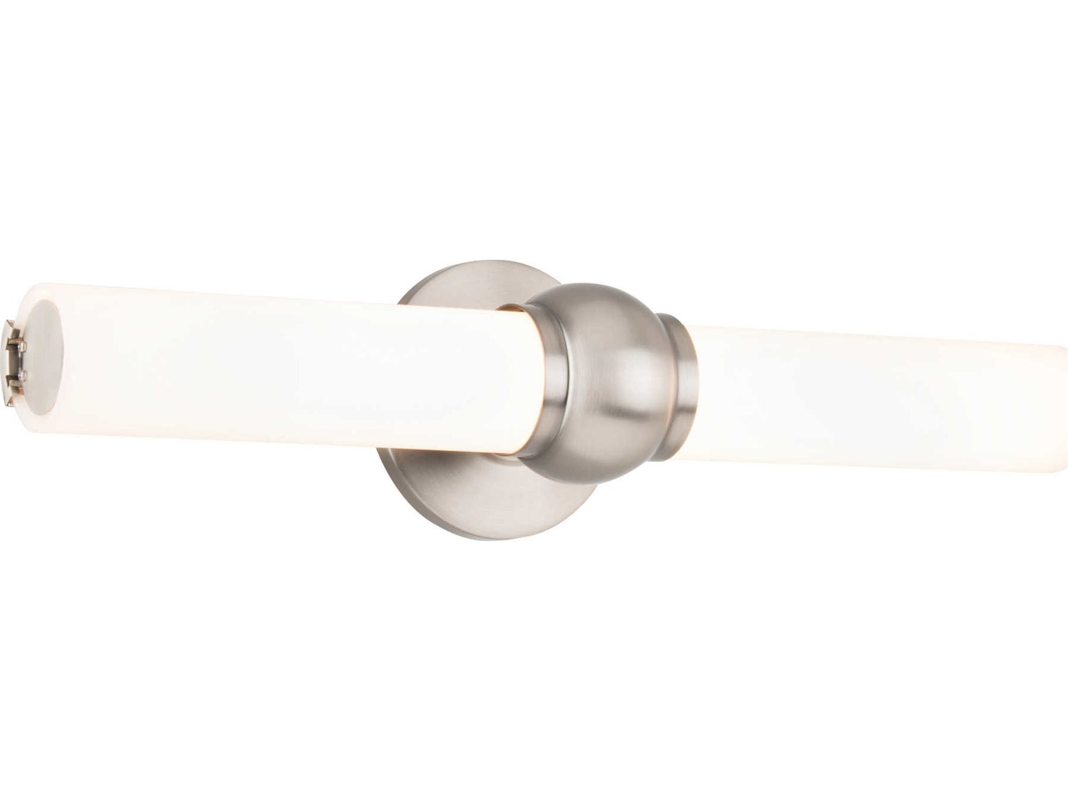 dweLED by WAC Lighting Juliet 2-Light Brushed Nickel Glass LED Vanity Light