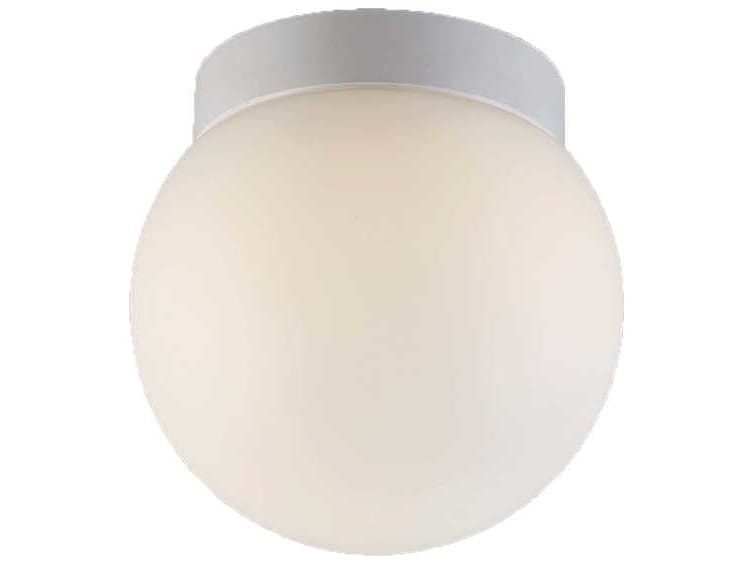 dweLED by WAC Lighting Niveous 1-Light White Glass LED Globe Flush Mount