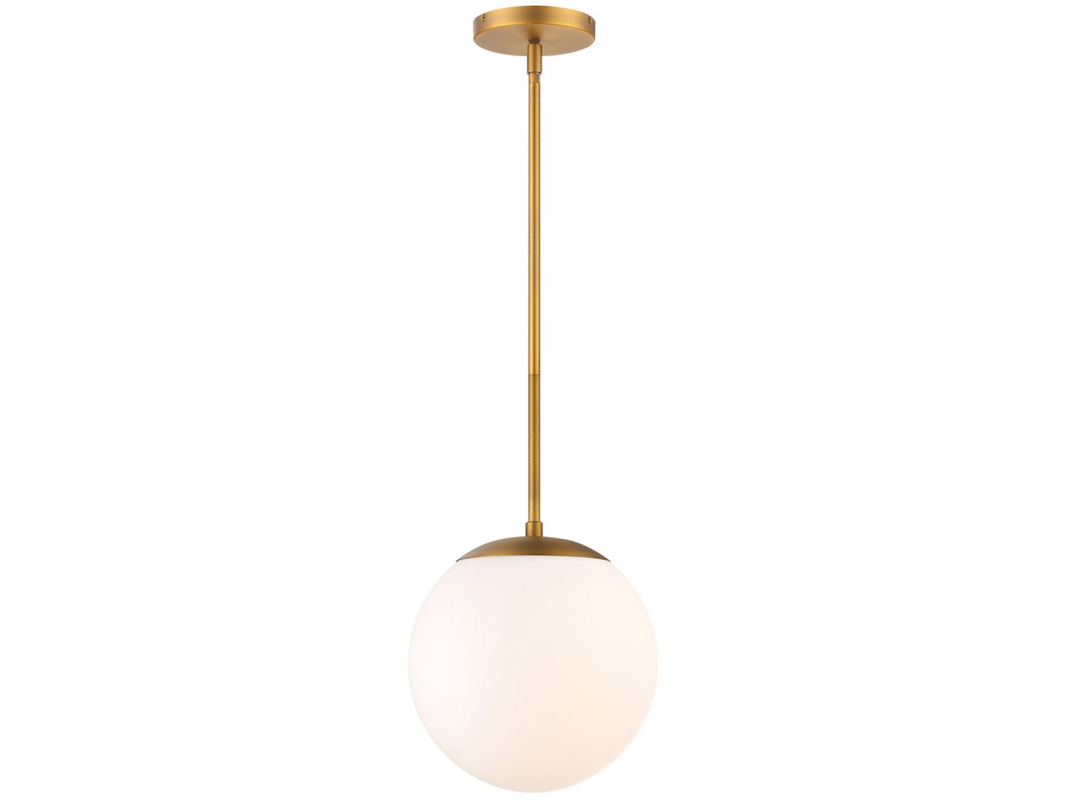 dweLED by WAC Lighting Niveous 1-Light Aged Brass Glass LED Globe Mini Pendant