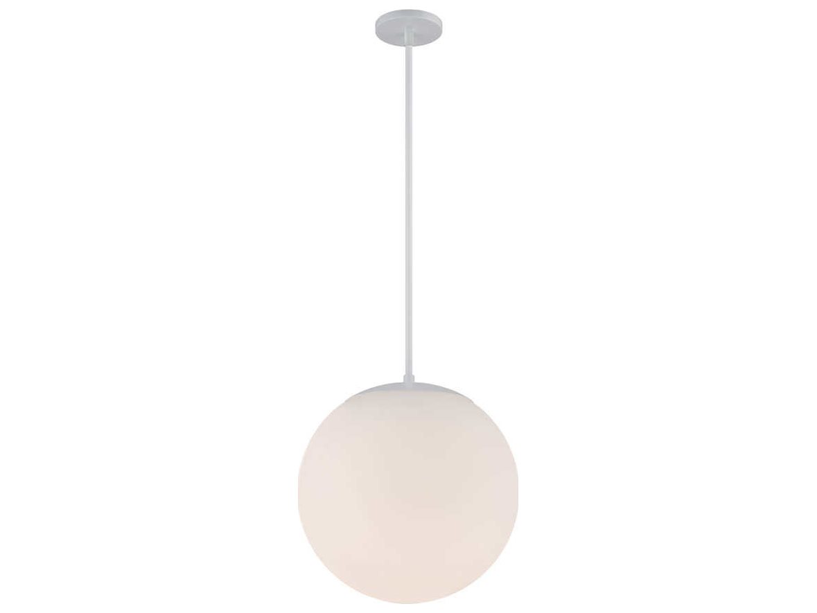 dweLED by WAC Lighting Niveous 1-Light White Glass LED Globe Pendant