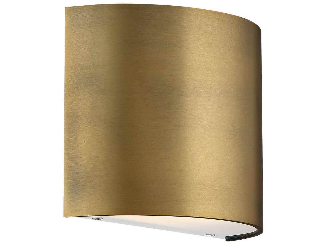 dweLED by WAC Lighting Pocket 1-Light Aged Brass LED Wall Sconce