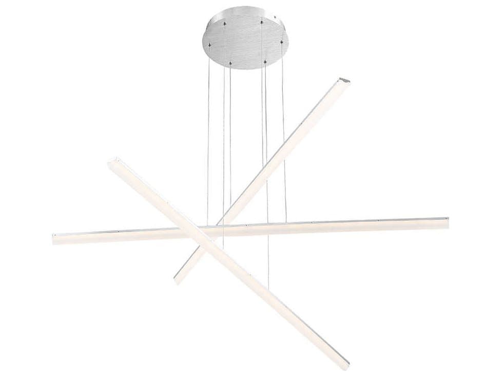 dweLED by WAC Lighting Stack 1-Light Brushed Aluminum Silver LED Pendant