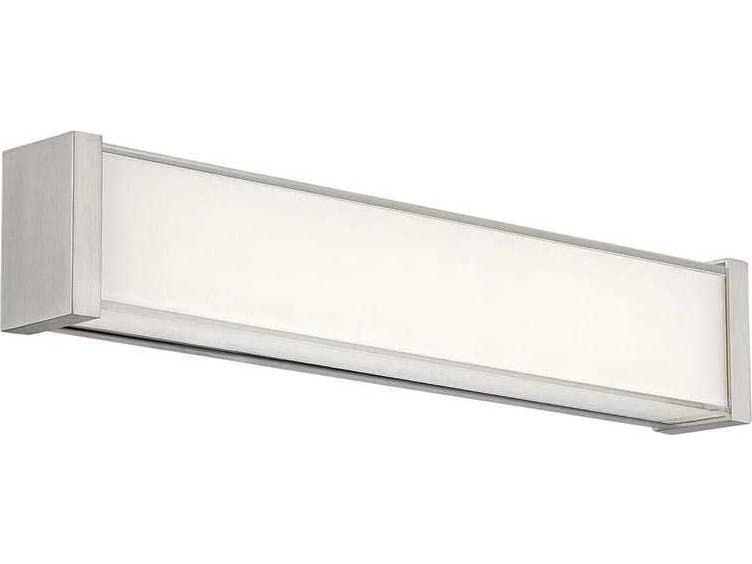 dweLED by WAC Lighting Svelte 1-Light Brushed Nickel Glass LED Vanity Light