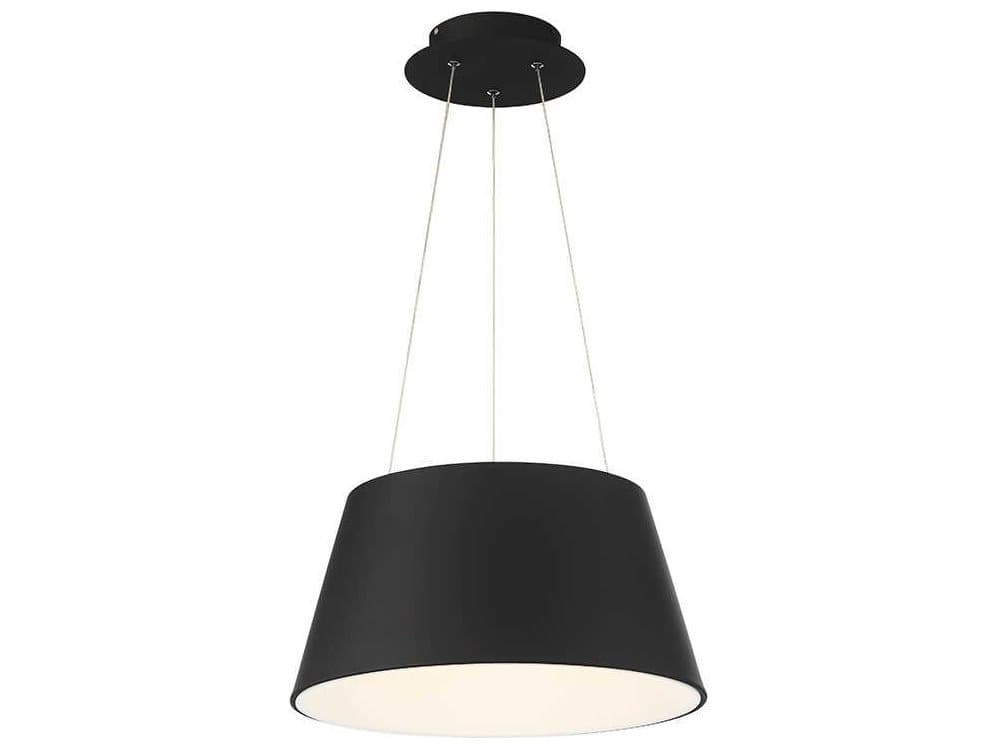 dweLED by WAC Lighting Vida 1-Light Black LED Drum Pendant
