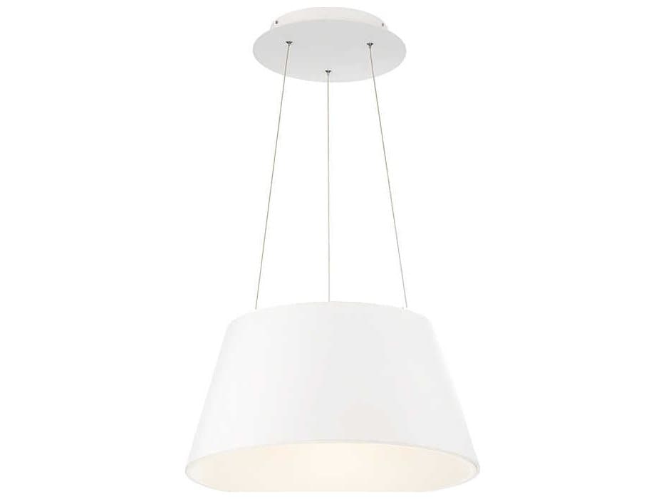 dweLED by WAC Lighting Vida 1-Light White LED Drum Pendant
