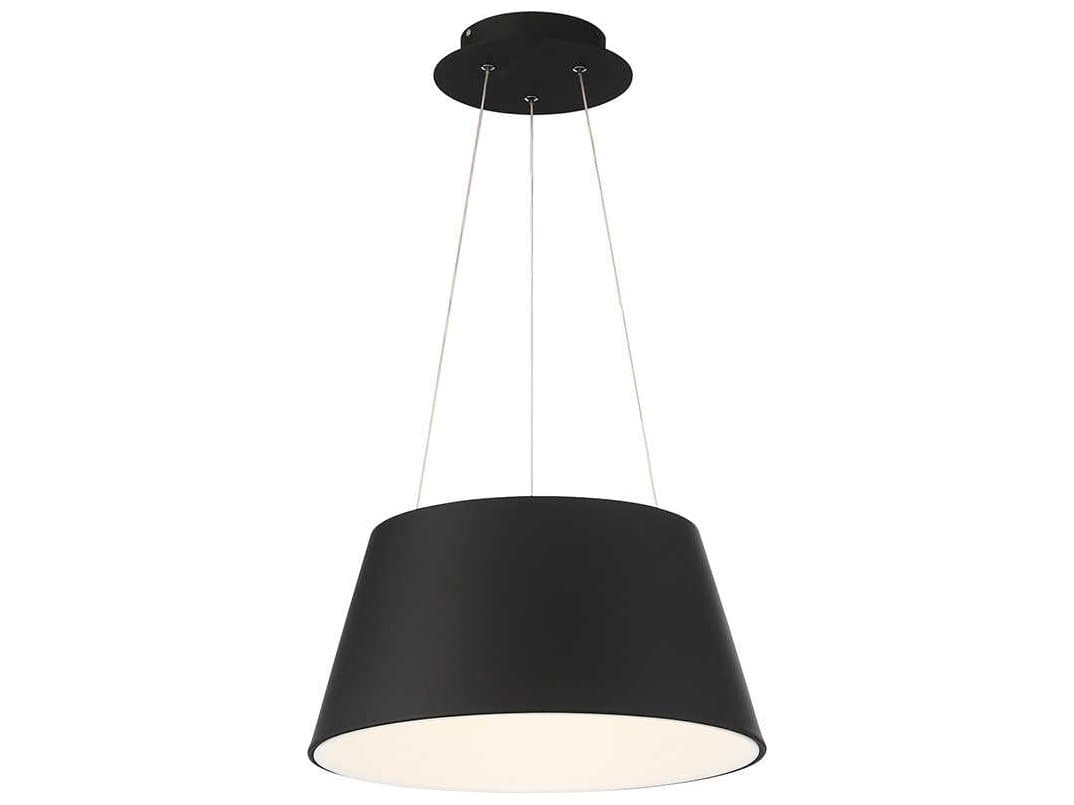 dweLED by WAC Lighting Vida 1-Light Black LED Drum Pendant