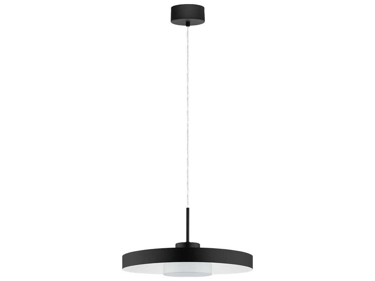 Eglo Alpicella 1-Light Matte Black Round Pendant