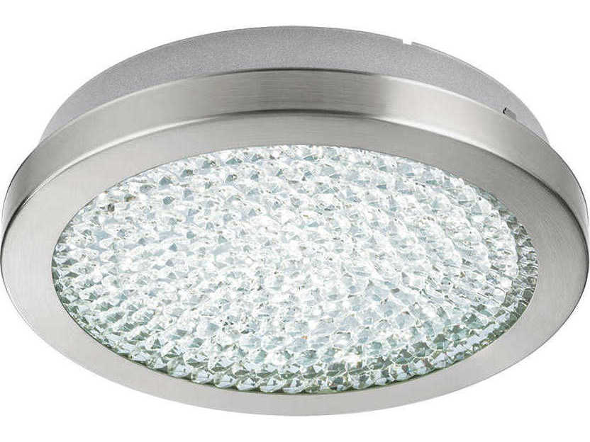 Eglo Arezzo 1-Light Matte Nickel Round Flush Mount