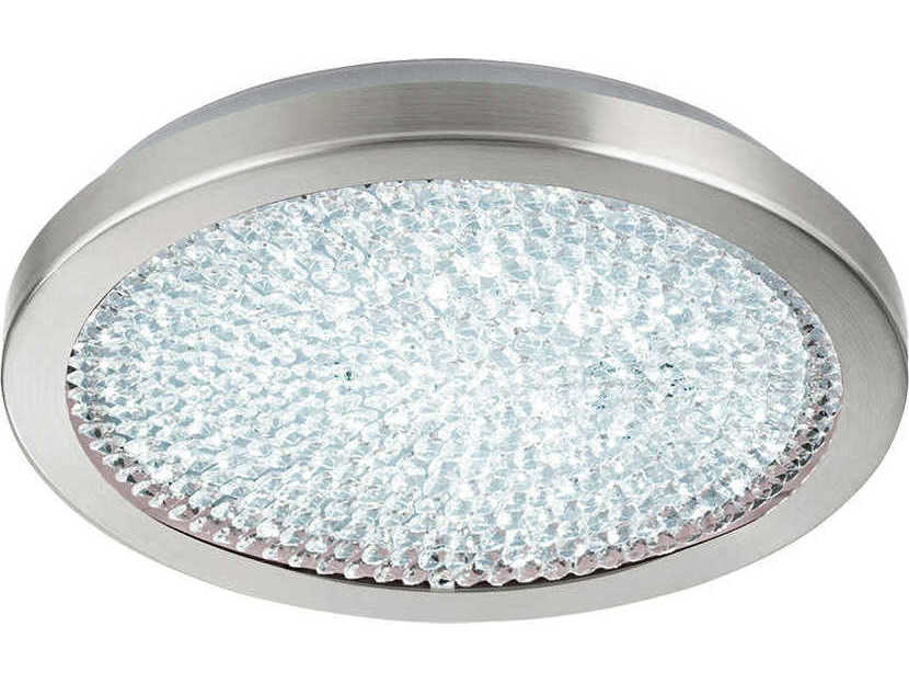 Eglo Arezzo 1-Light Matte Nickel Round Flush Mount