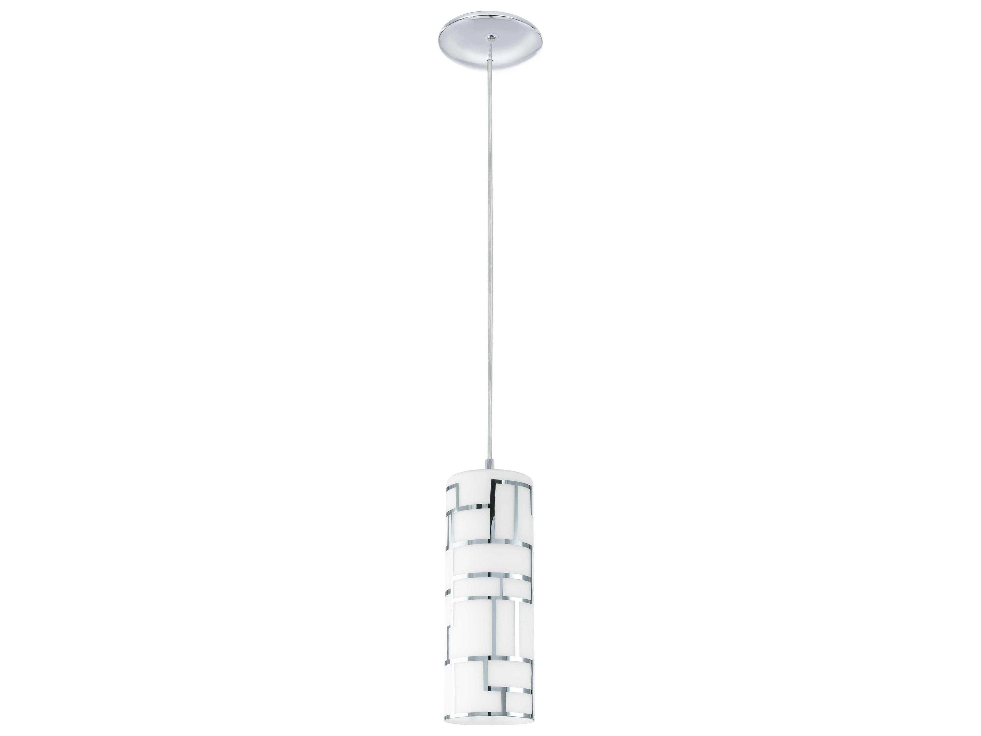 Eglo Bayman 1-Light Chrome Cylinder Mini Pendant
