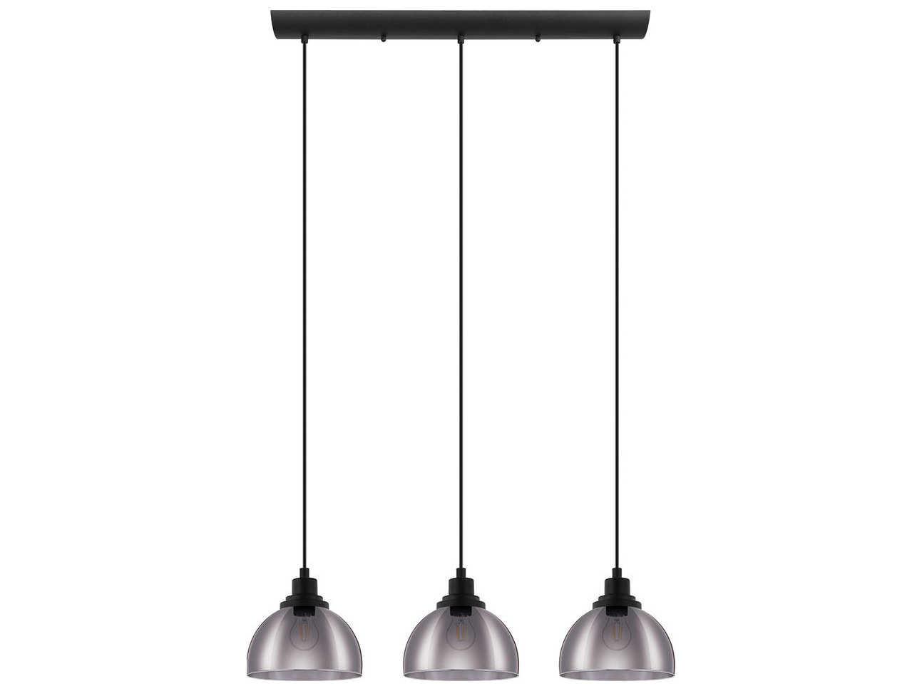 Eglo Belser 3-Light Black Dome Island Pendant