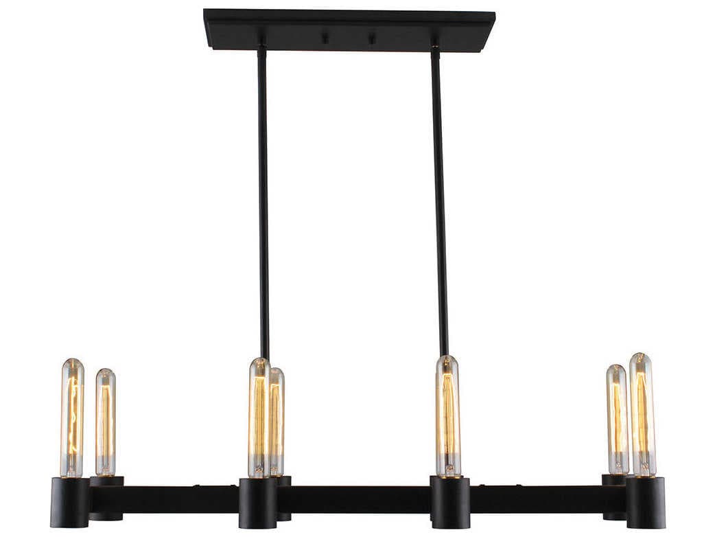 Eglo Broyles 8-Light Matte Black Island Pendant